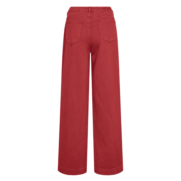 N�mph Jeans - NuHamilton HR Wide Jeans - Washed Mulberry Red Denim