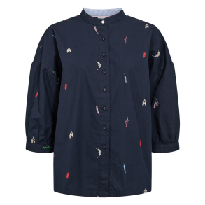 Nümph Skjorte - NuKiva Shirt - Dark Sapphire