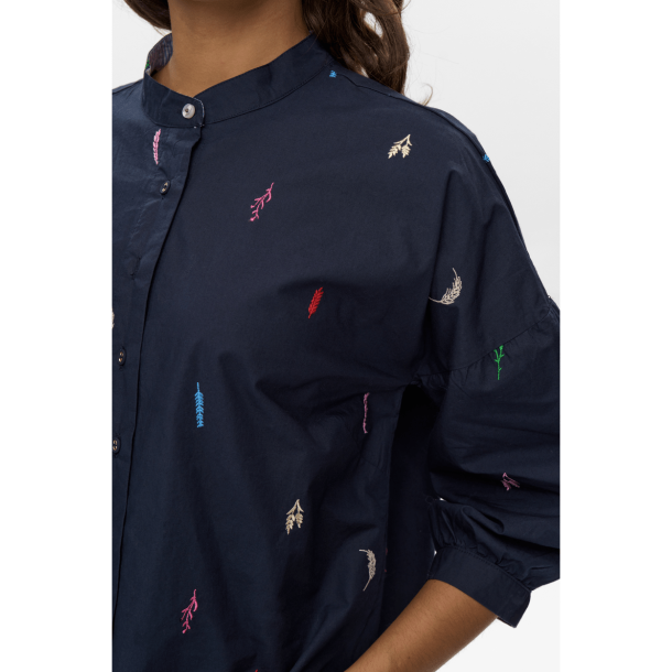 Nümph Skjorte - NuKiva Shirt - Dark Sapphire