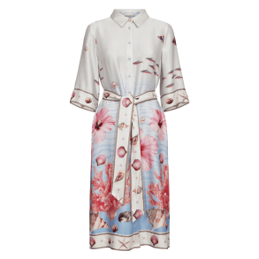 N�mph Kjole - NuOceana Shirt Dress - Skyway