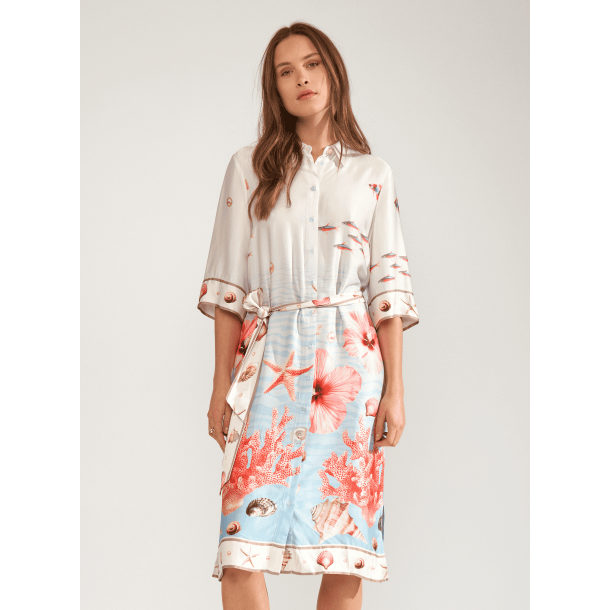 N�mph Kjole - NuOceana Shirt Dress - Skyway