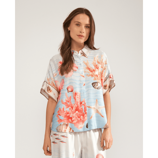 N�mph Skjorte - NuOceana Sleeveless Shirt - Skyway