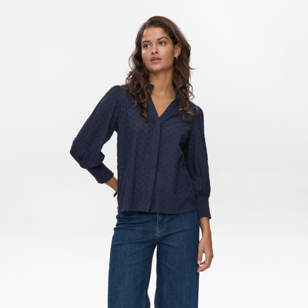 Nümph Skjorte - NuSalvie Shirt - Dark Sapphire