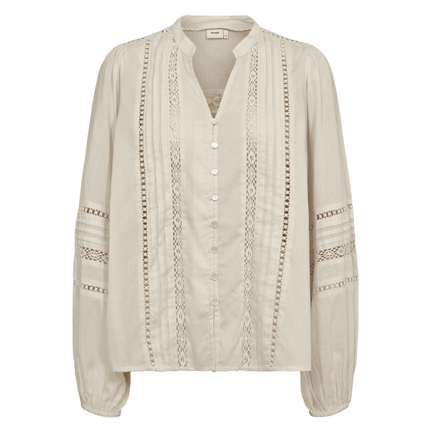 N�mph Skjorte - NuSanna Shirt - Whitecap Gray