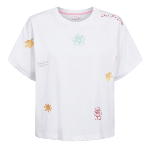 N�mph T-Shirt - NuSeanne Oversize T-Shirt - Bright White