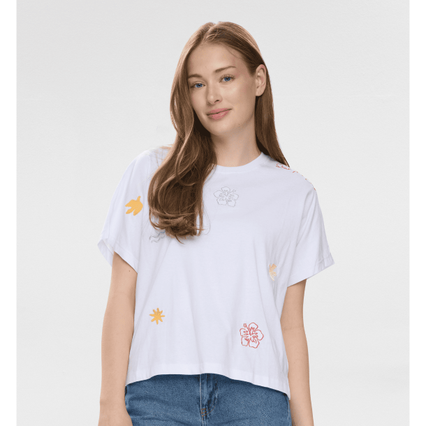 N�mph T-Shirt - NuSeanne Oversize T-Shirt - Bright White