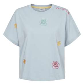 N�mph T-Shirt - NuSeanne Oversize T-Shirt - Placid Blue