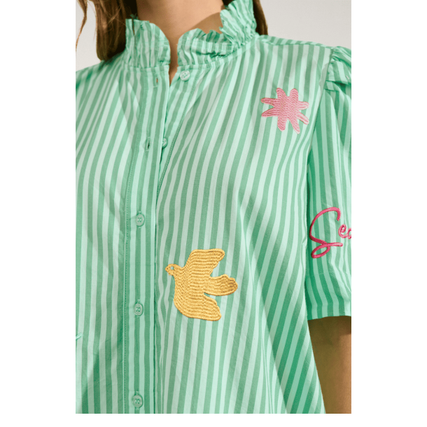 N�mph Kjole - NuSeanne Dress - Absinthe Green 36