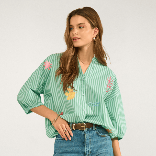 N�mph Skjorte - NuSeanne Shirt - Absinthe Green