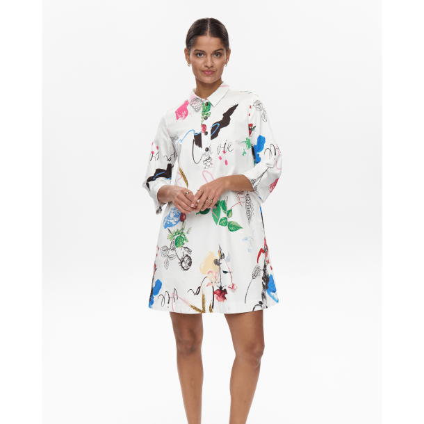 Nümph Kjole - NuSilja Shirt Dress - Pristine