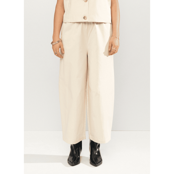 N�mph Bukser - NuSunna Cropped Pants - Whitecap Gray