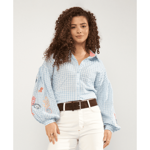 N�mph Skjorte - NuSurfer Shirt - Placid Blue