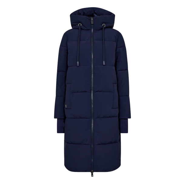 Mos Mosh Jakke - MMOllie Terma Long Coat - Maritime Blue