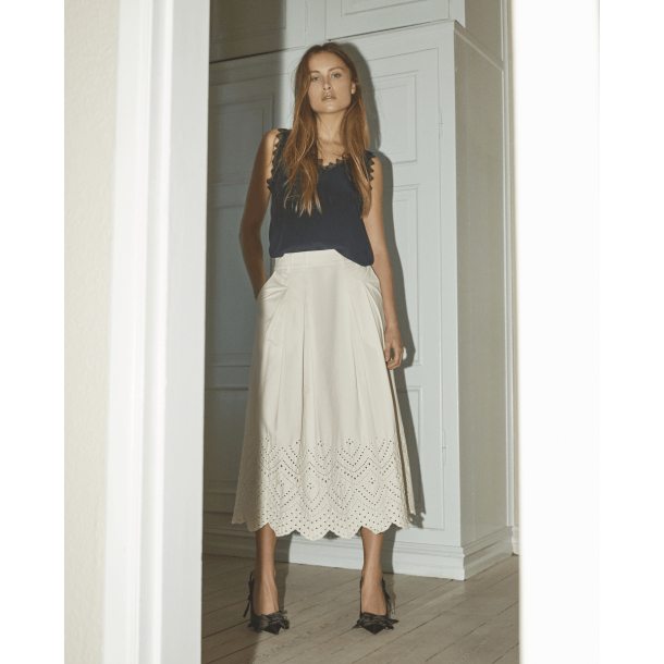 Co'couture Top - PerinCC Lace Singlet - Black