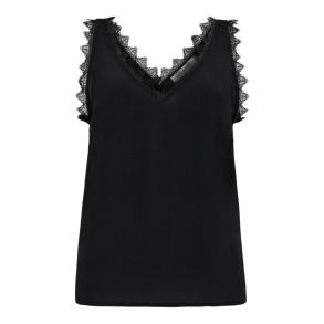 Co'couture Top - PerinCC Lace Singlet - Black