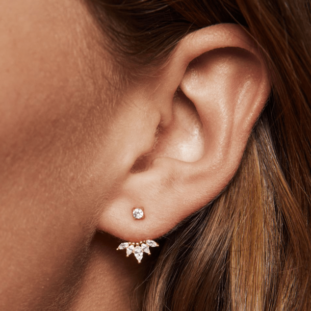 Sparv reringe - Petite Sparkles Earrings - Forgyldt