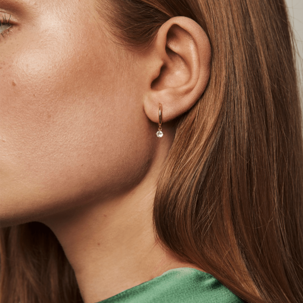 Sparv reringe - Petite Sparkling Earrings - Forgyldt