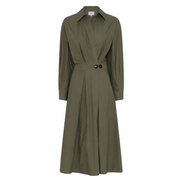 La Rouge Kjole - Pia Dress - Army Green