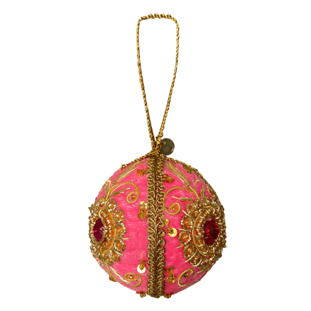 Black Colour Julepynt - BCVelvet Ball Christmas Ornament - Pink