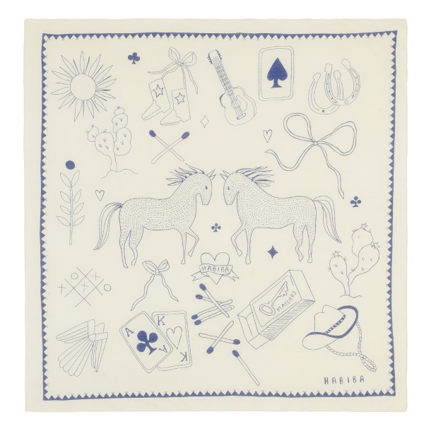 Habiba T�rkl�de - Polly Solo Bandana - Japan Blue