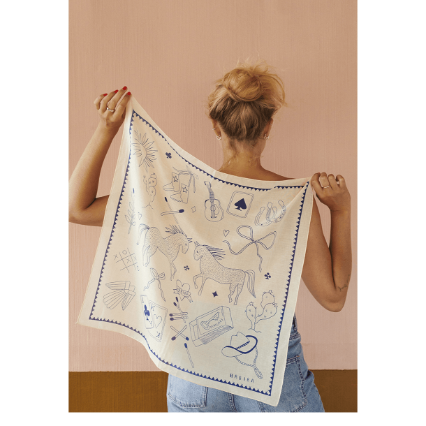 Habiba T�rkl�de - Polly Solo Bandana - Japan Blue