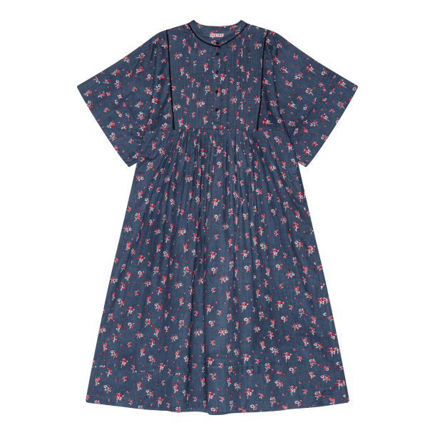 Habiba Kjole - Rebecca Dress, Short Sleeve - Sapphire