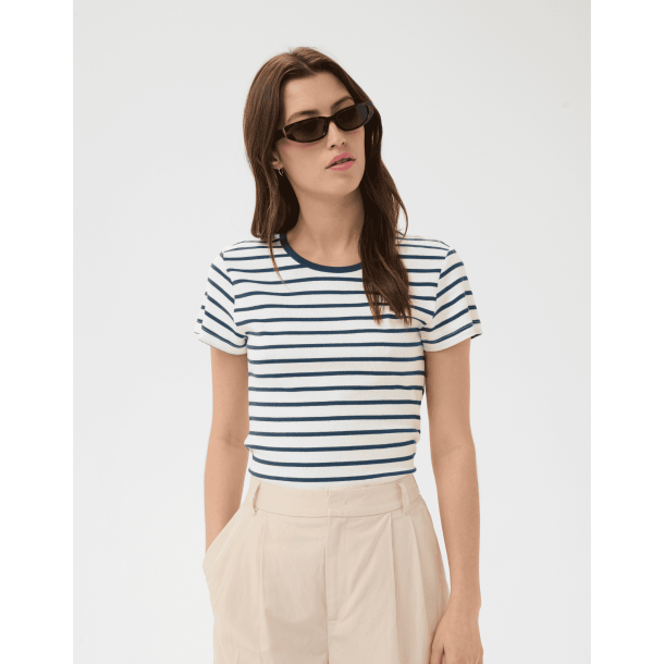 Part Two Bluse - RochellePW T-Shirt - Blue Stripe