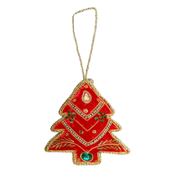 Black Colour Julepynt - BCVelvet Tree Christmas Ornament - Red
