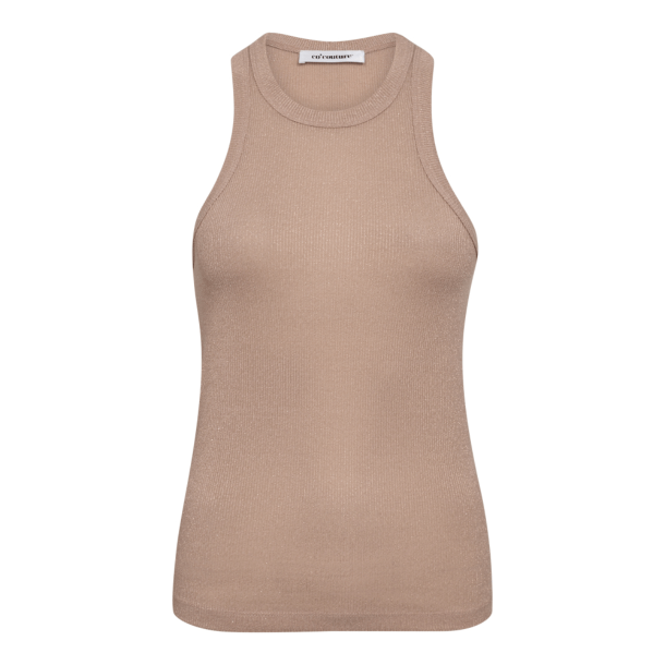 Co'couture Top - SaharaCC Glitter Tank - Nude