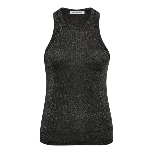 Co'couture Top - SaharaCC Glitter Tank - Black