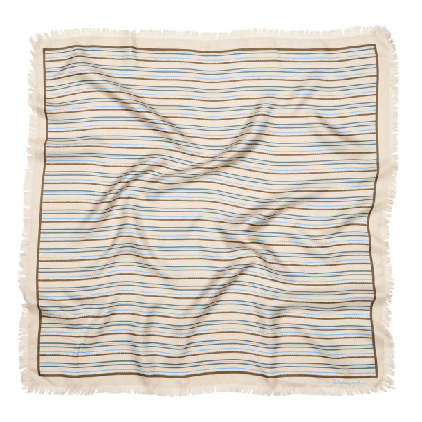 Becks�ndergaard T�rkl�de - Scallopia Striped Sia Scarf - Birch White