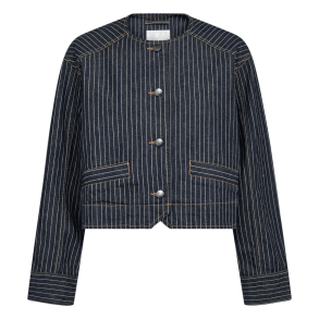 Co'couture Jakke - SiggaCC Stripe Jacket - Denim Blue