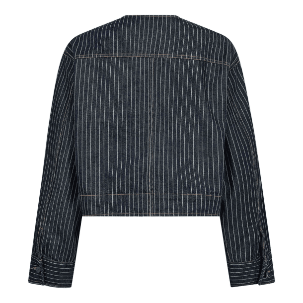 Co'couture Jakke - SiggaCC Stripe Jacket - Denim Blue