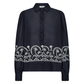 Mos Mosh Skjorte - MMSilca Lino Shirt - Salute Navy