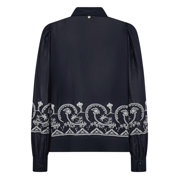 Mos Mosh Skjorte - MMSilca Lino Shirt - Salute Navy