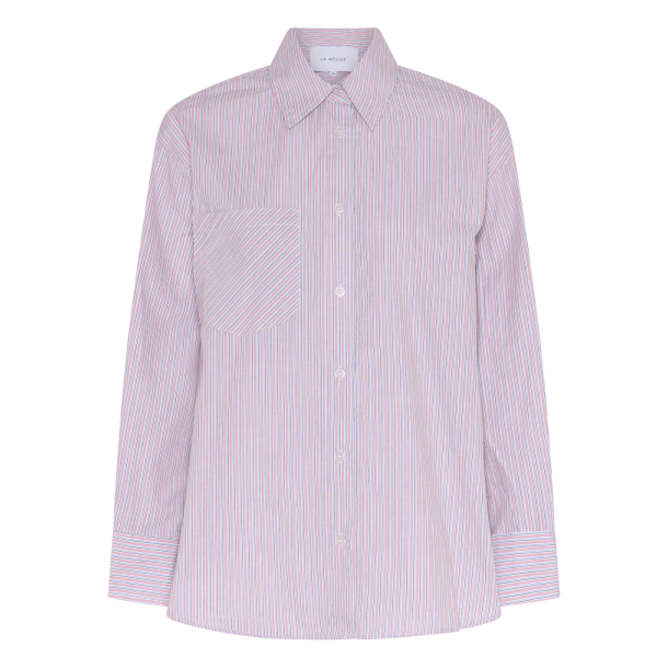 La Rouge Skjorte - Silje Oversized Shirt - Red Stripe