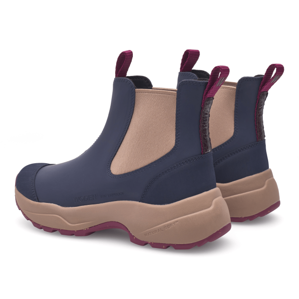 Woden Gummistvler - Siri Waterproof - Dark Navy/Taupe