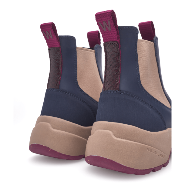 Woden Gummistvler - Siri Waterproof - Dark Navy/Taupe