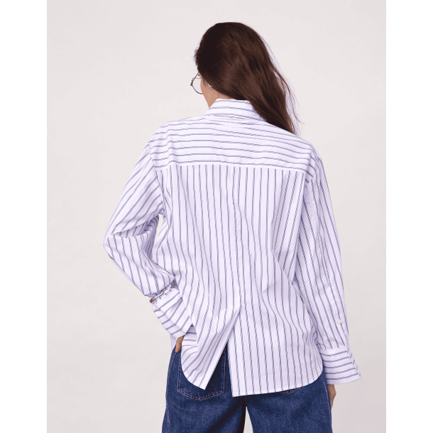 Co'couture Skjorte - SomoCC Stripe Shirt - White