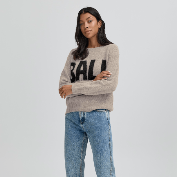 Ball Strik - BaStacy Rib Logo Pullover - Vintage Khaki