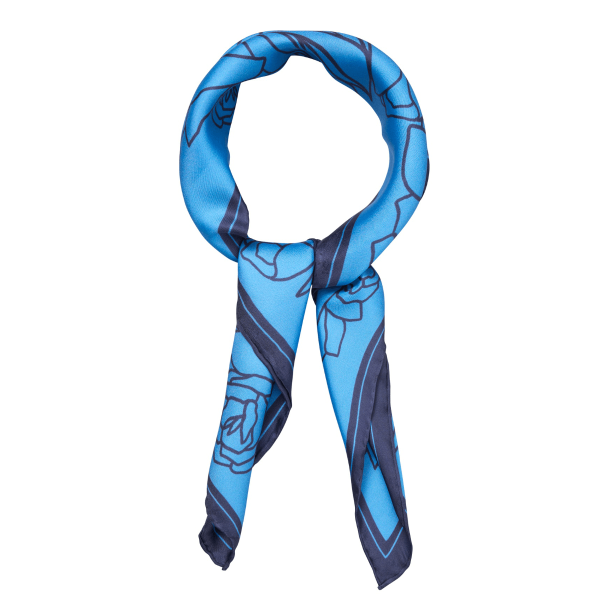 Becks�ndergaard T�rkl�de - Stencia Tulip Sia Scarf - Azure Blue
