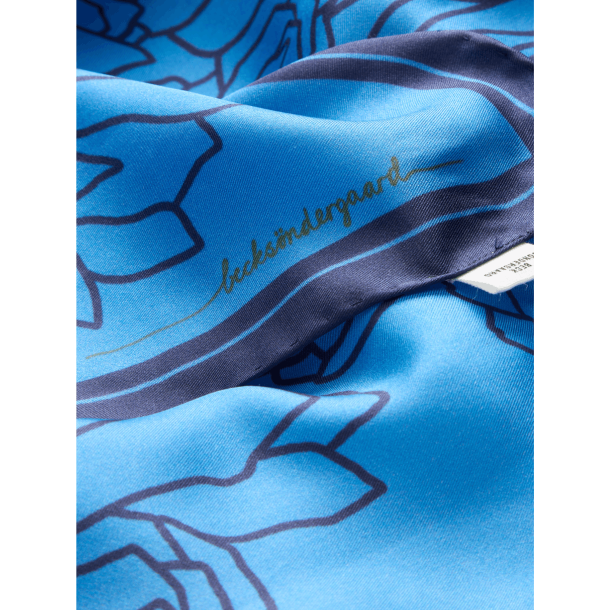 Becks�ndergaard T�rkl�de - Stencia Tulip Sia Scarf - Azure Blue