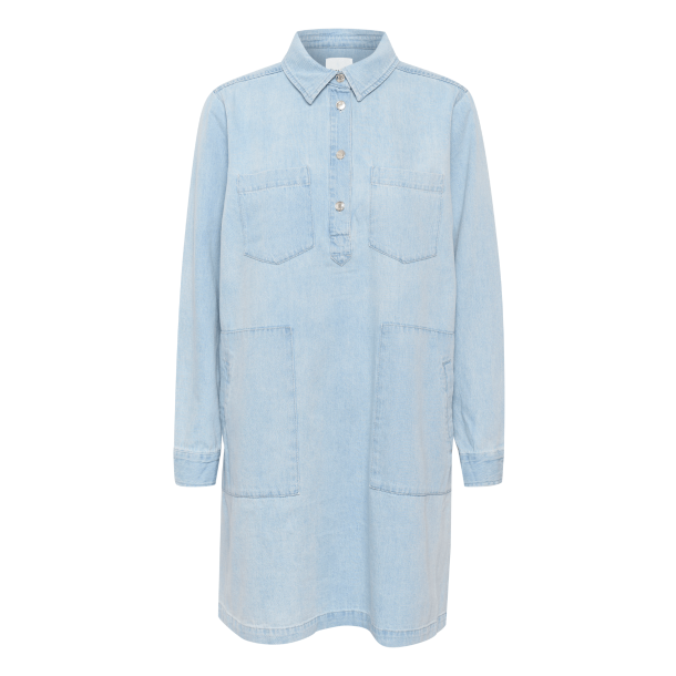 Part Two Kjole - StinePW Dress - Whiteish Blue Denim