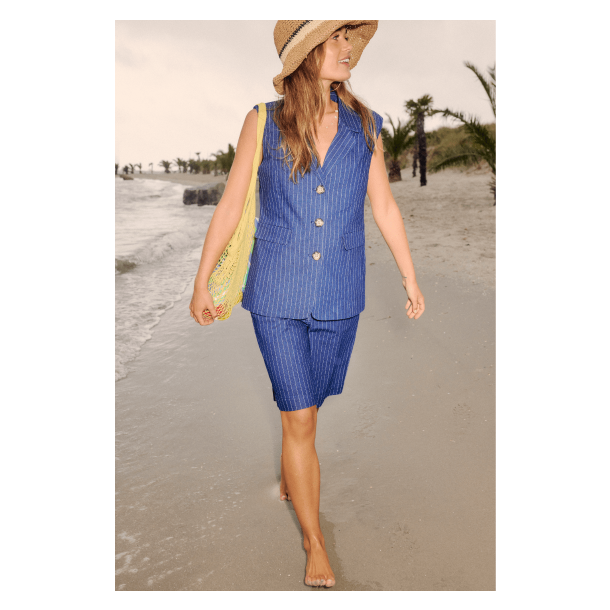 Nümph Vest - NuVibeke Vest - Medium Blue Denim