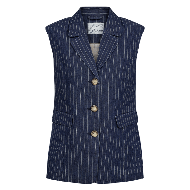 Nümph Vest - NuVibeke Vest - Medium Blue Denim