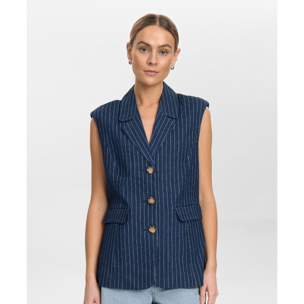 Nümph Vest - NuVibeke Vest - Medium Blue Denim