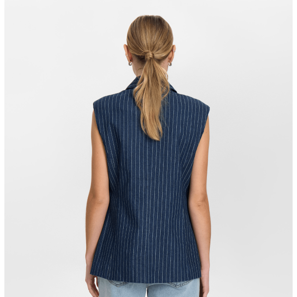 Nümph Vest - NuVibeke Vest - Medium Blue Denim