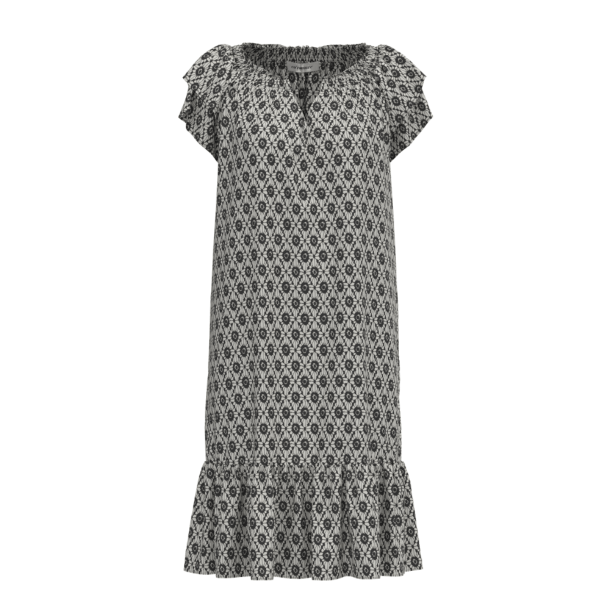 Co'couture Kjole - SunriseCC Crop Sofia Dress - Off White / Black