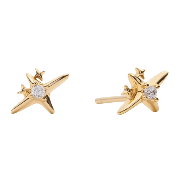 Sparv reringe - Supernova Earrings - Forgyldt