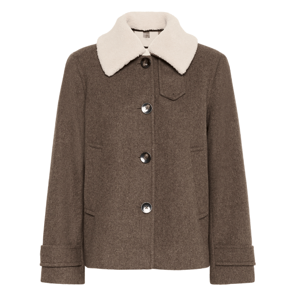 Part Two Jakke - SylviaPW Coat - Dark Walnut Melange